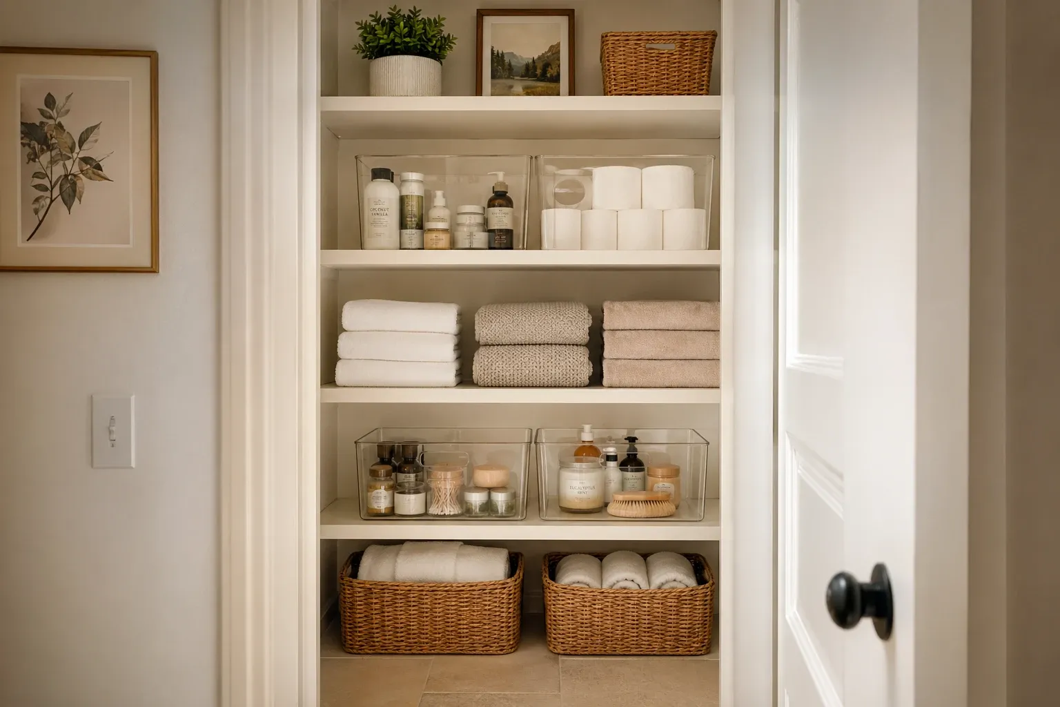 bathroom closet organization ideas that fix the mess