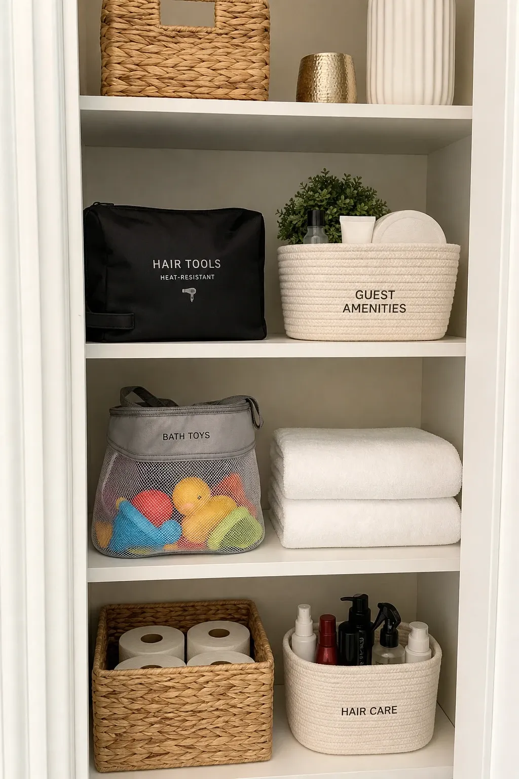specialty baskets in a bathroom