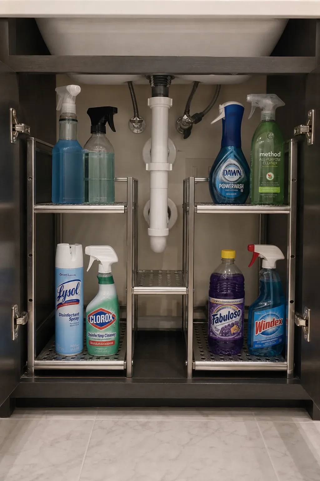 door-mounted rack in a bathroom