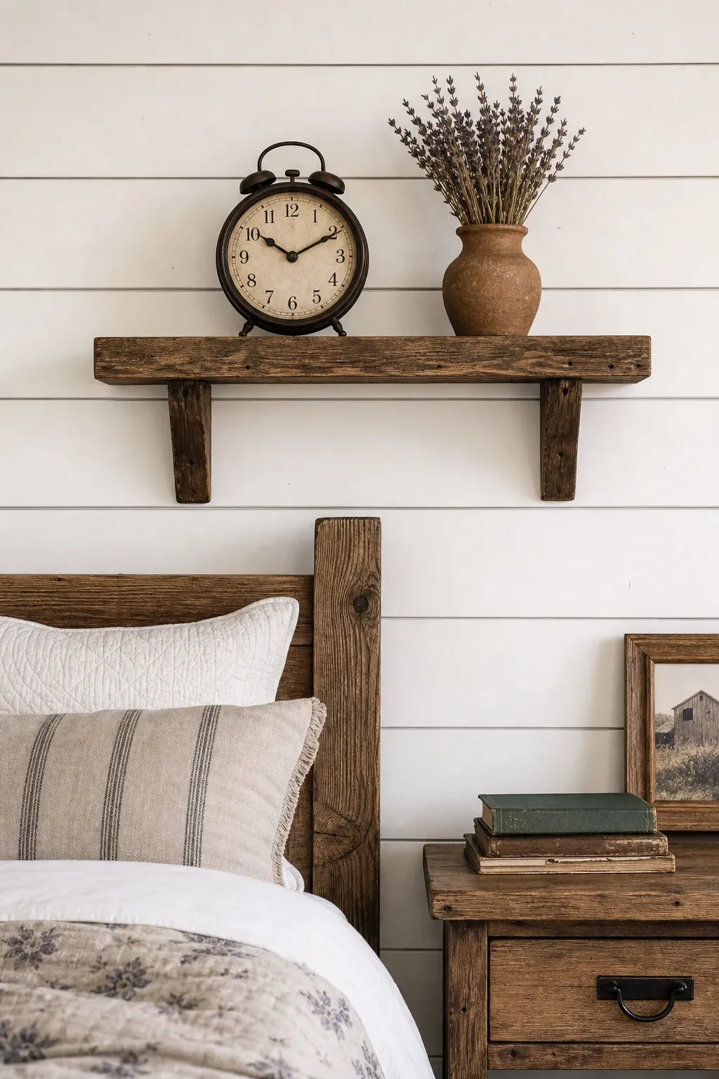 rustic farmhouse gallery in a bedroom