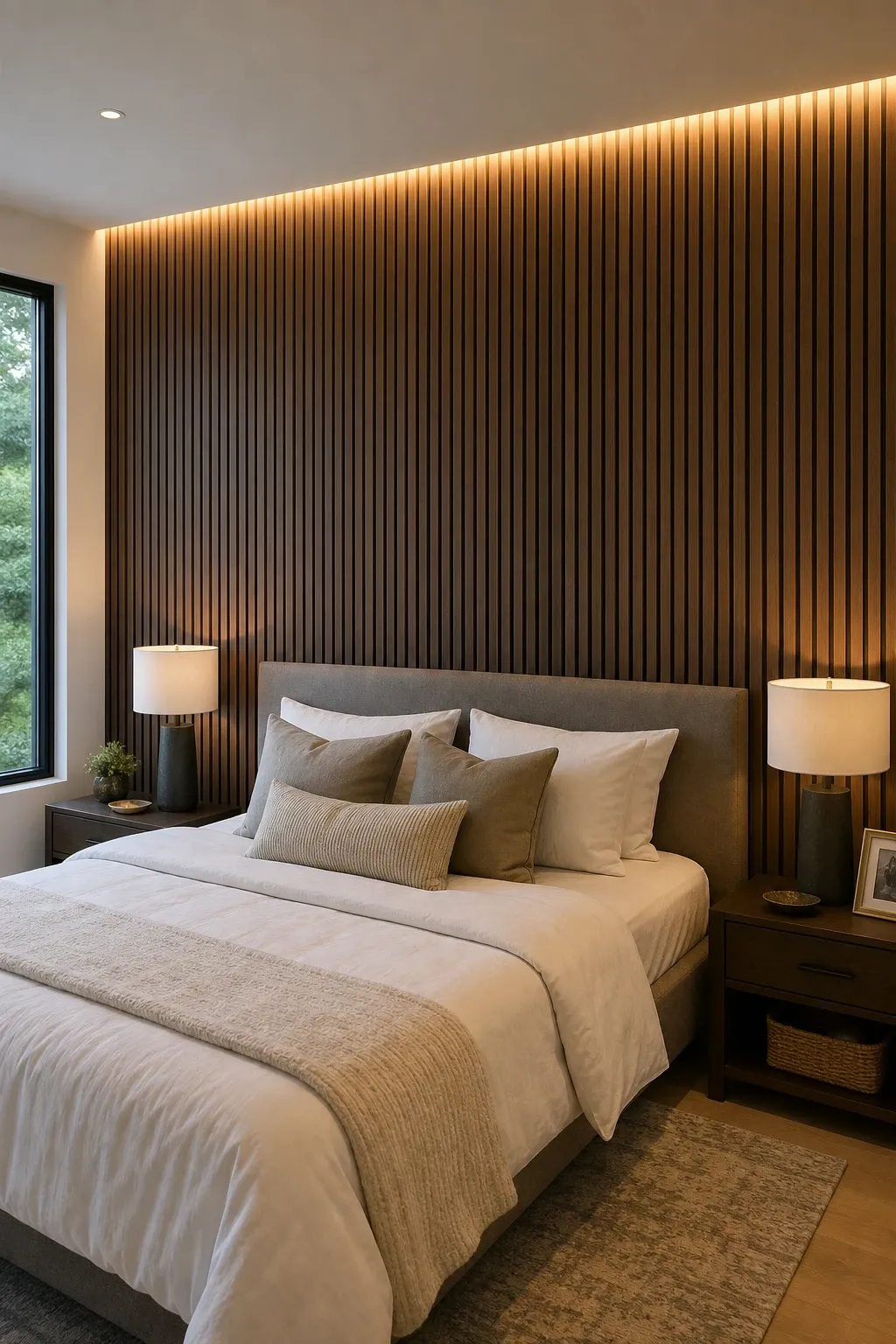 wall sconces in a bedroom