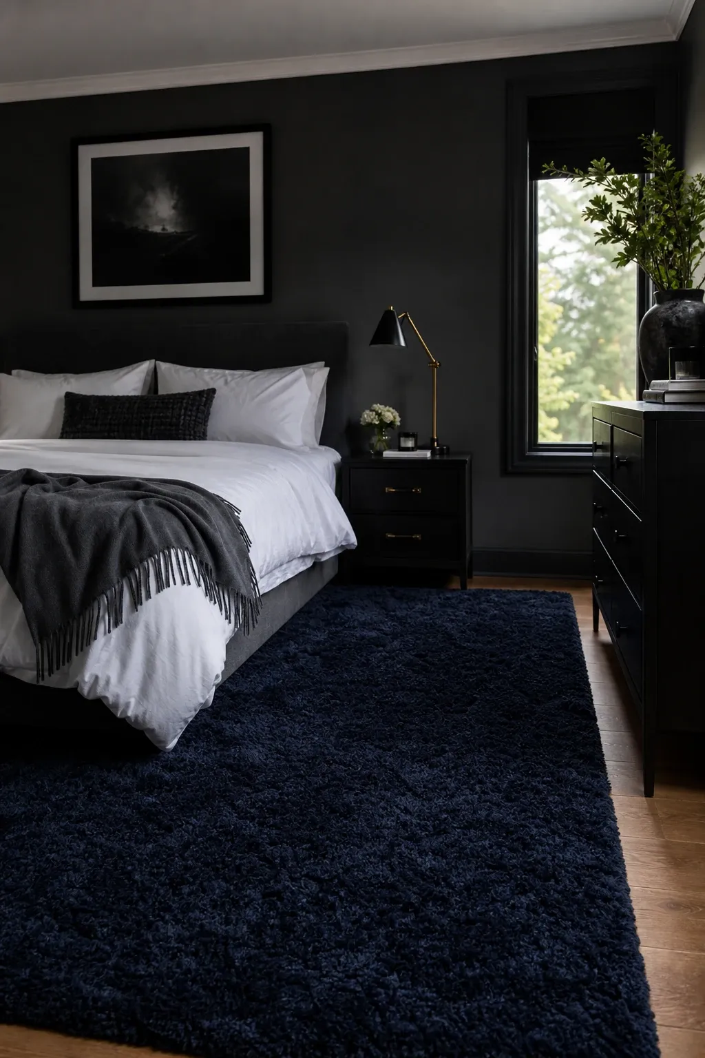 neutral tone-on-tone in a bedroom