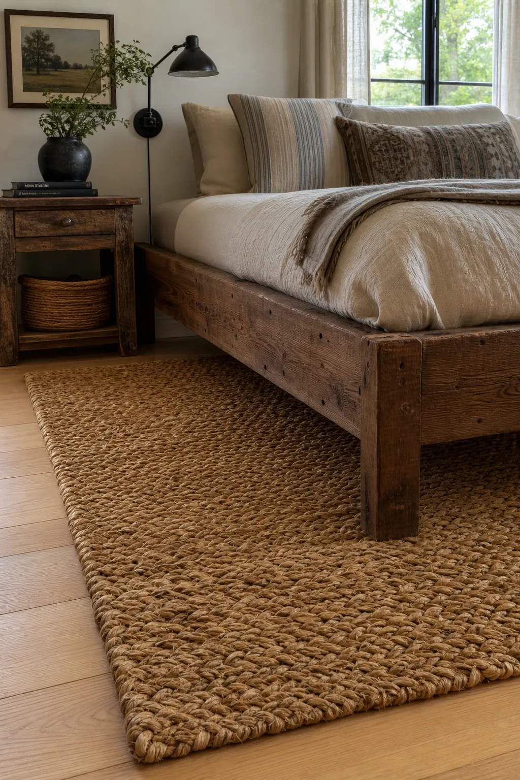 plush shag rug in a bedroom