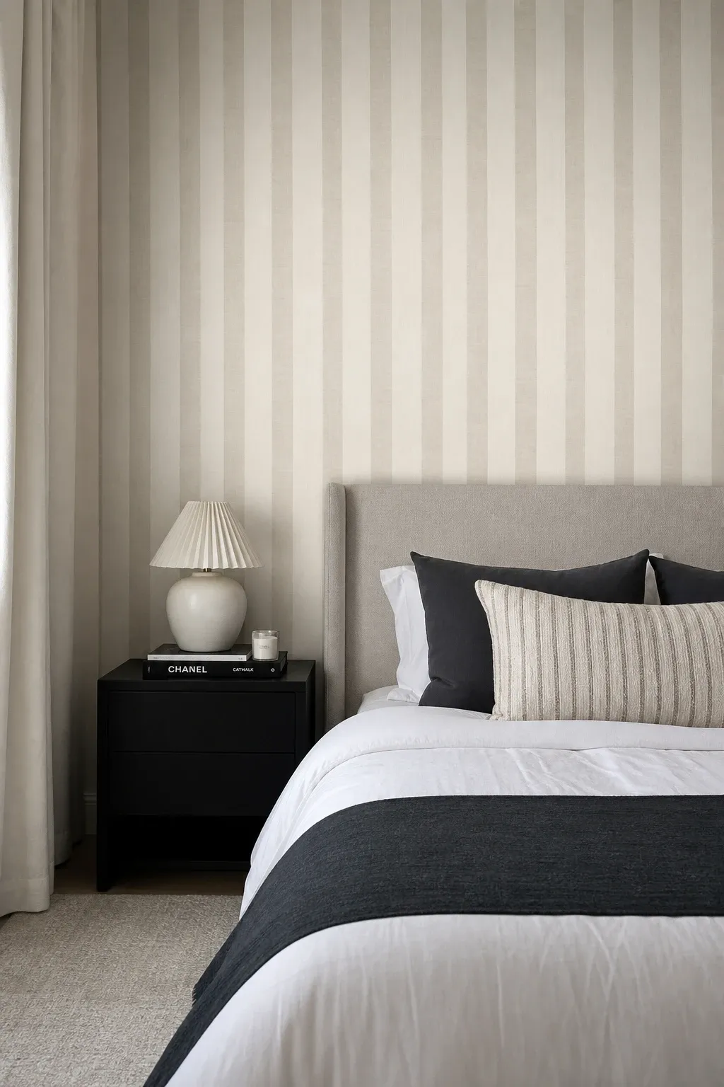 geometric pattern in a bedroom