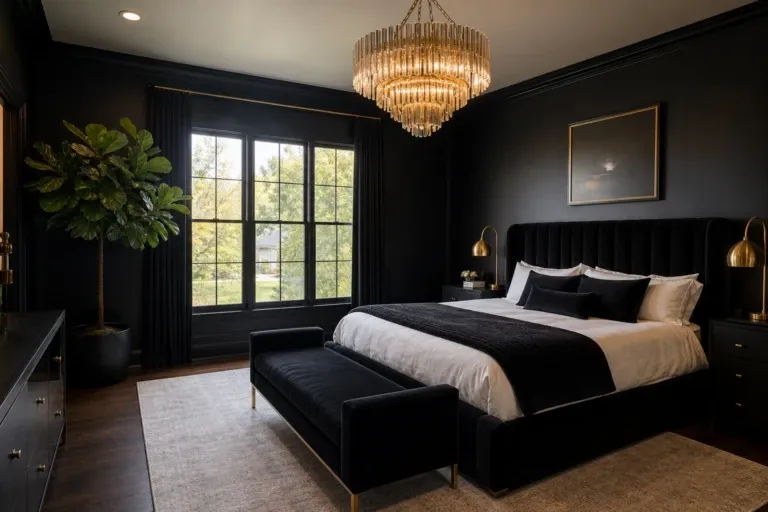 black bedroom ideas that feel moody, not dark