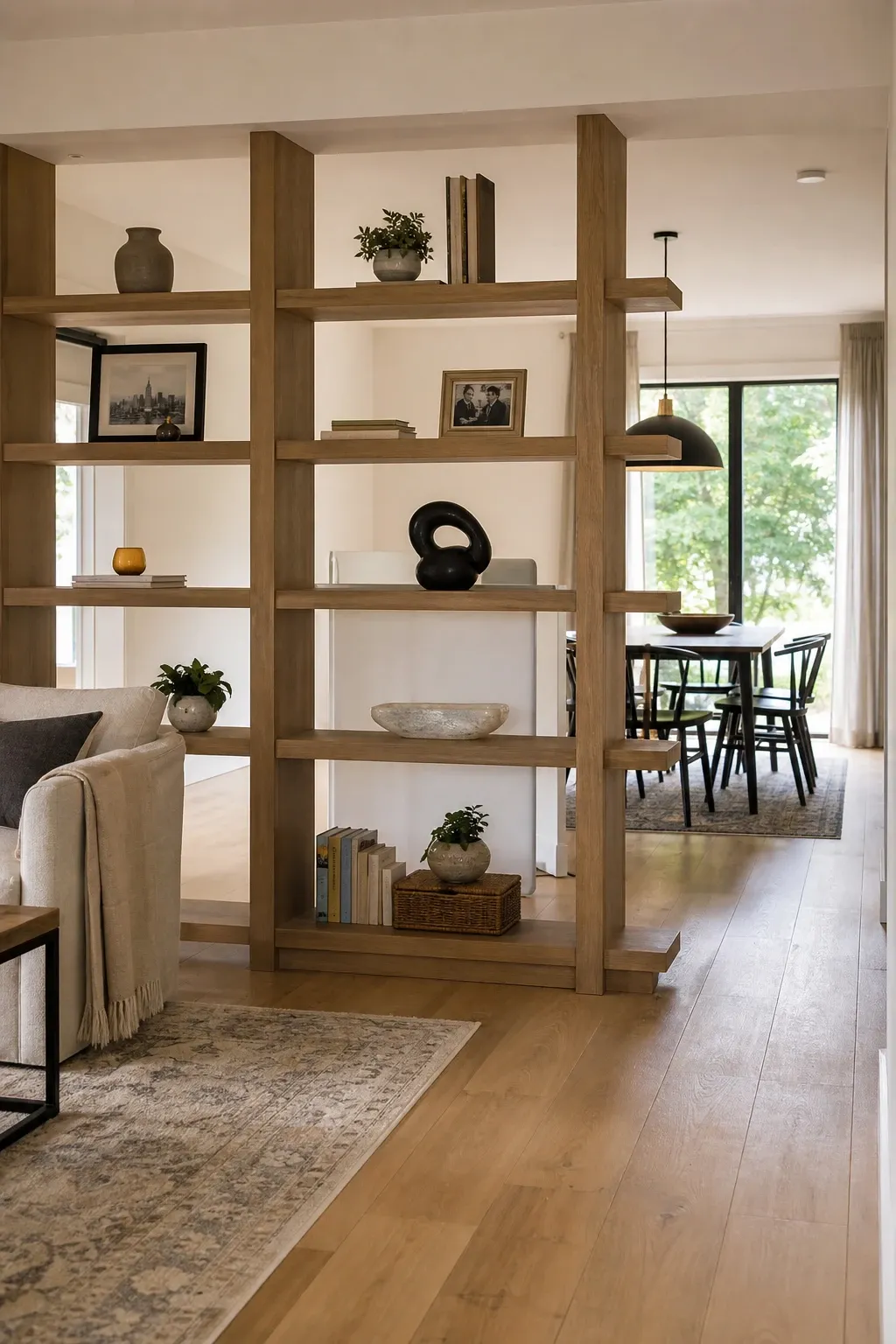 double-sided bookshelf