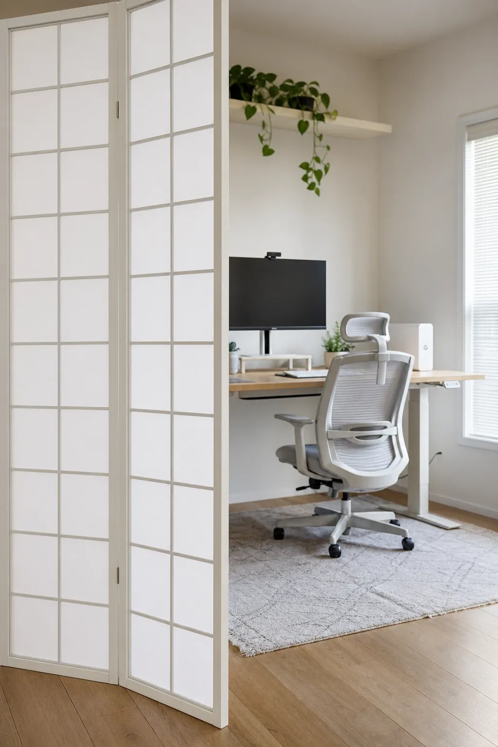 white grid panel