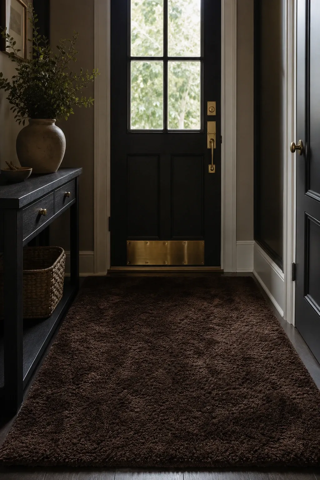 dark solid color in a entryway