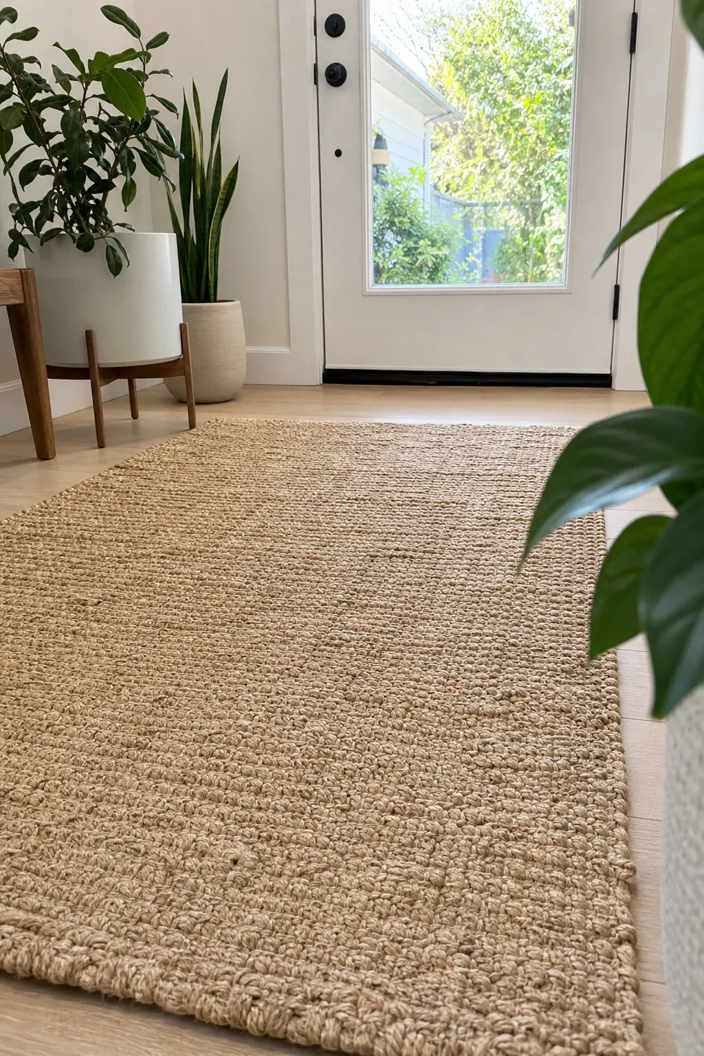 natural jute or sisal in a entryway