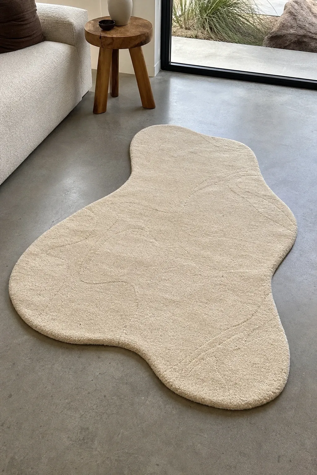 rounded or scalloped edge in a entryway
