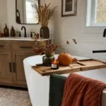 fall bathroom decor ideas that feel cozy without trying too hard