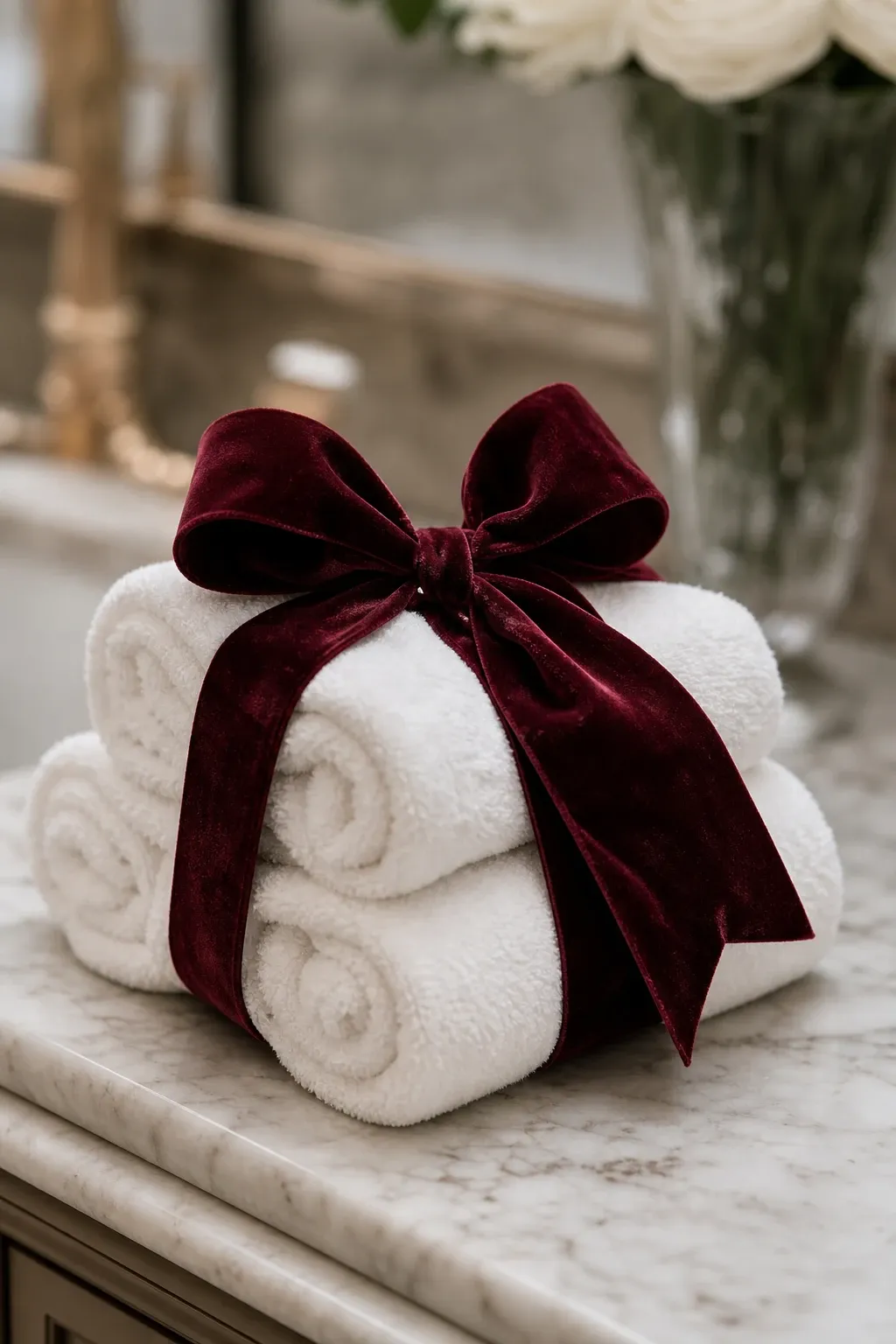 warm-toned bath mat in a bathroom