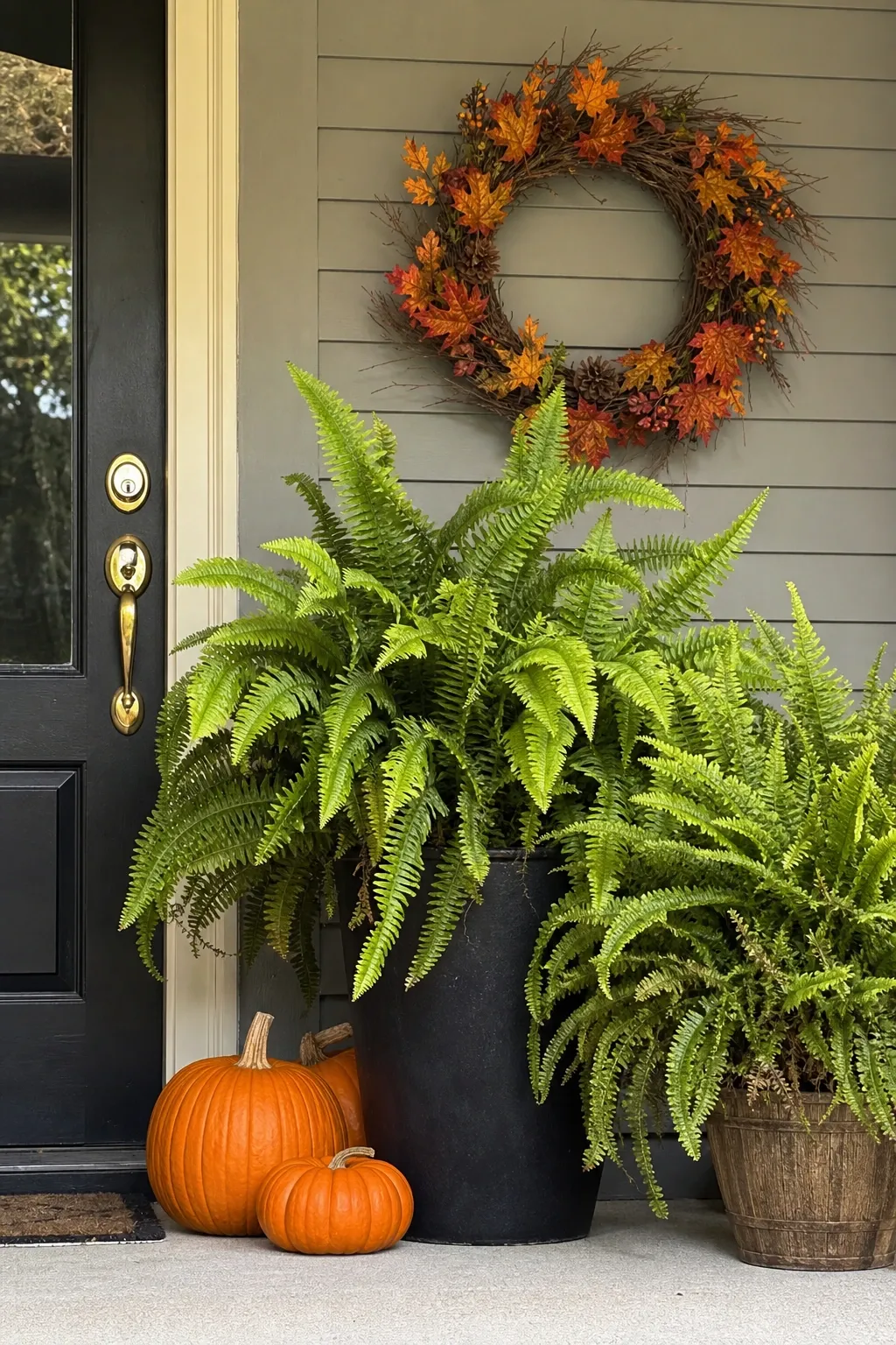 minimalist fall porch