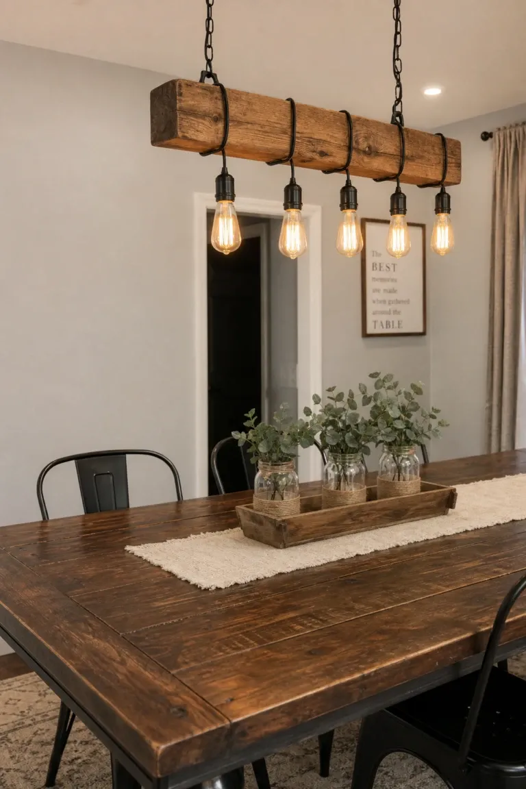 farmhouse dining room lighting ideas that get it right