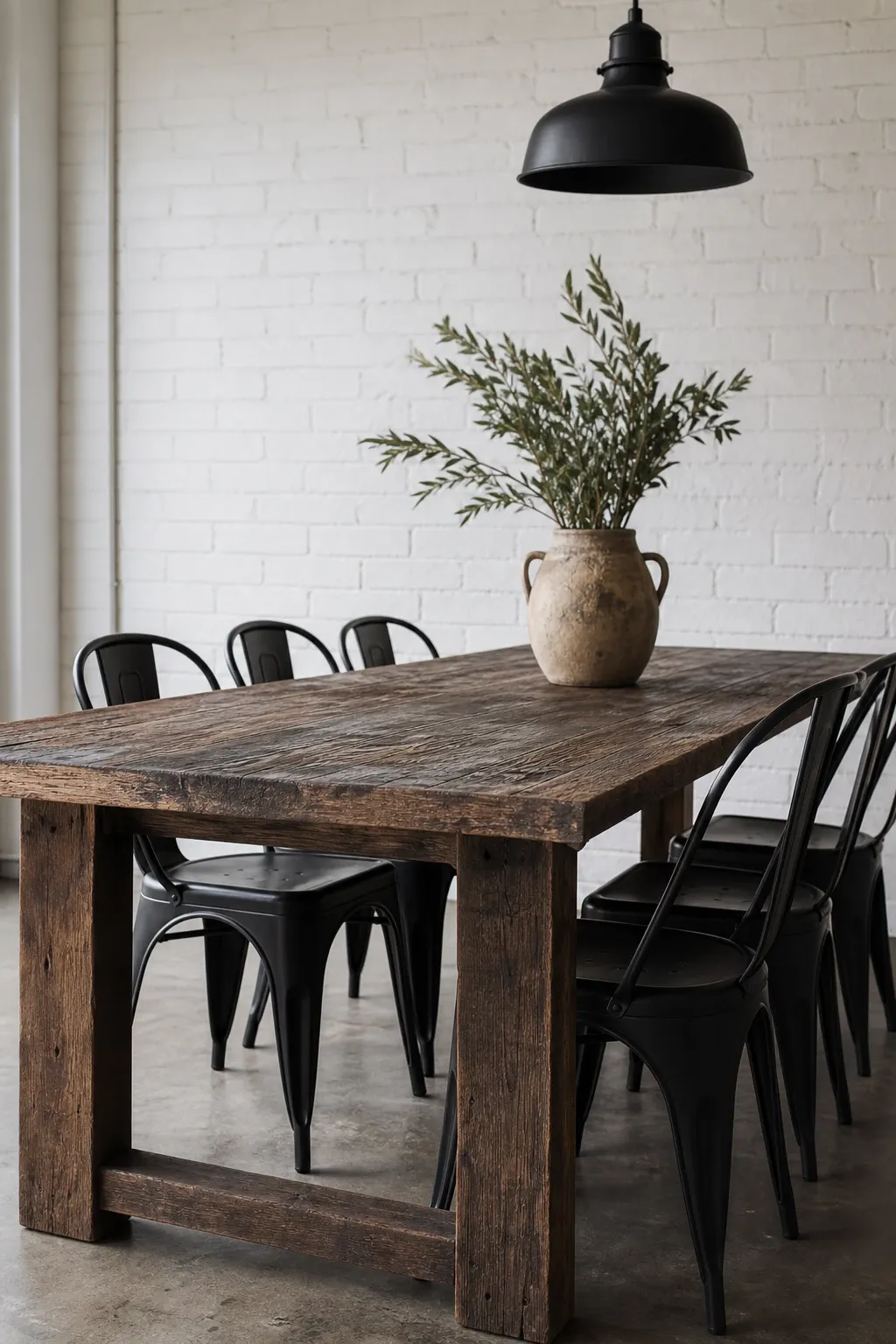 x-base or cross-leg table in a dining room