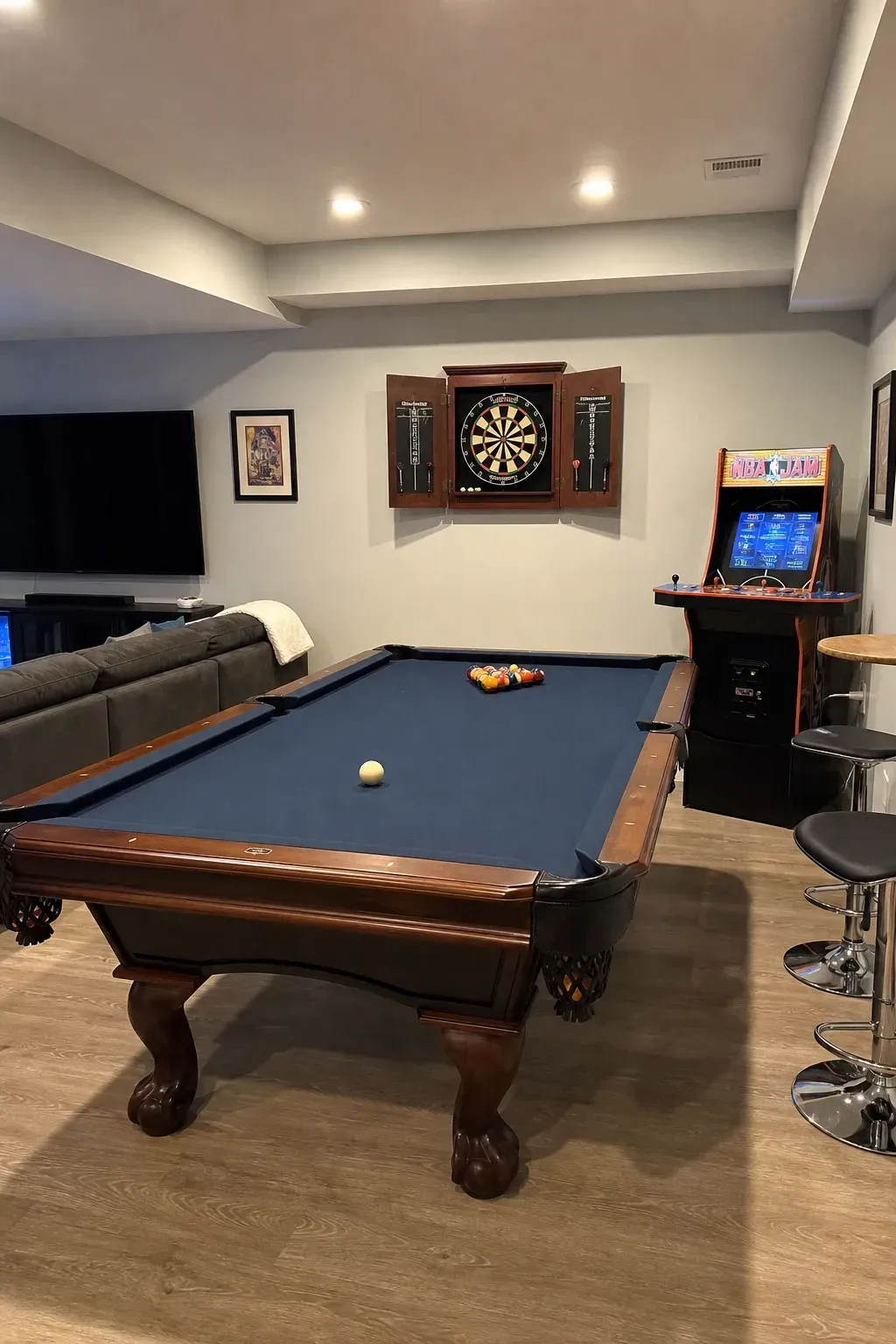 guest bedroom suite in a basement