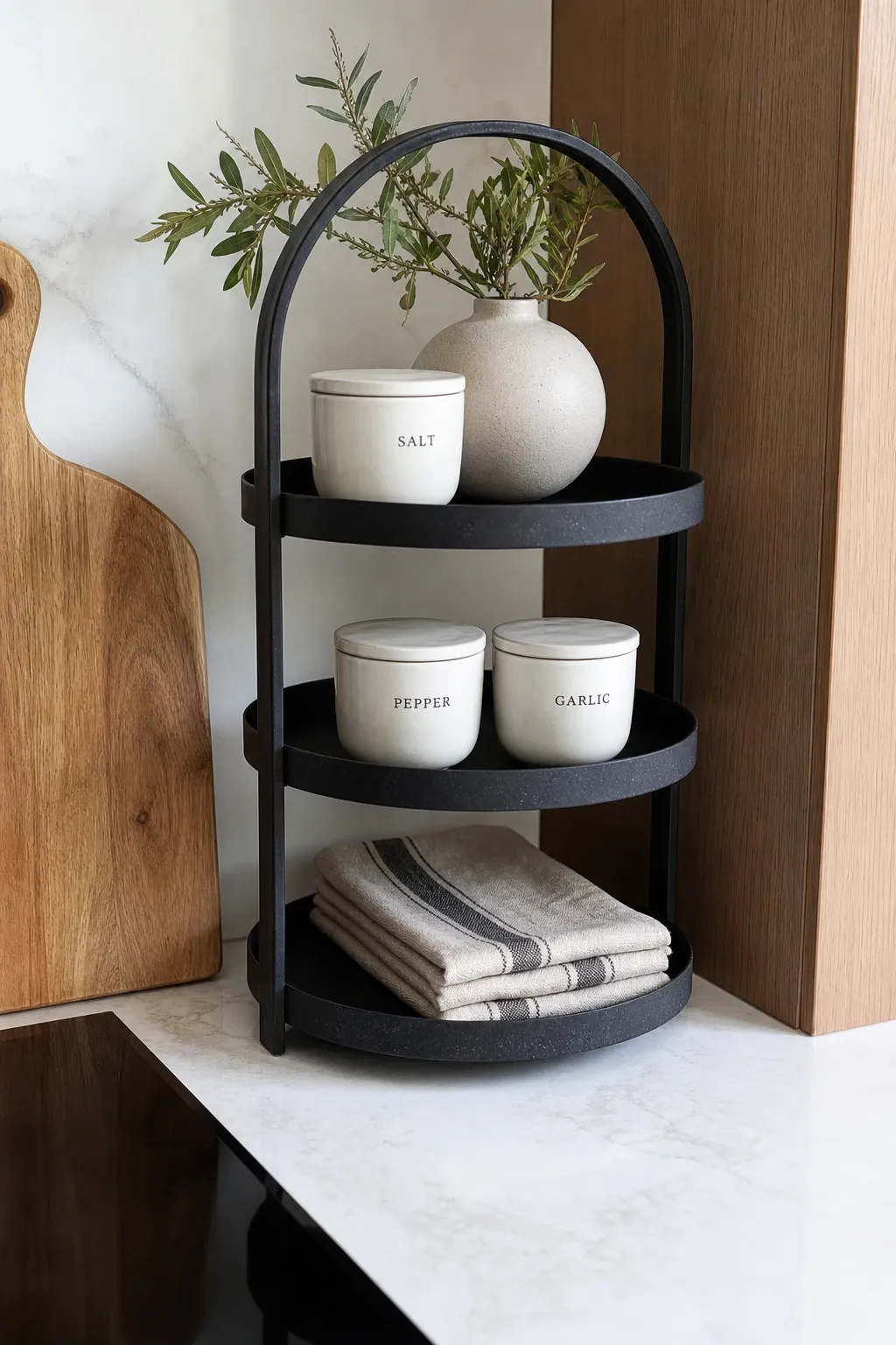 coffee or tea station in a kitchen