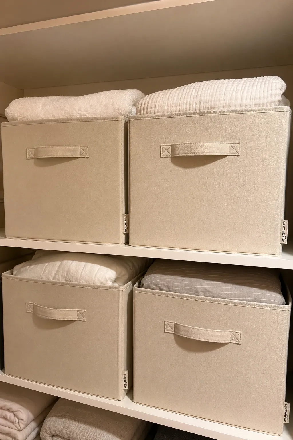 uniform folding method in a closet