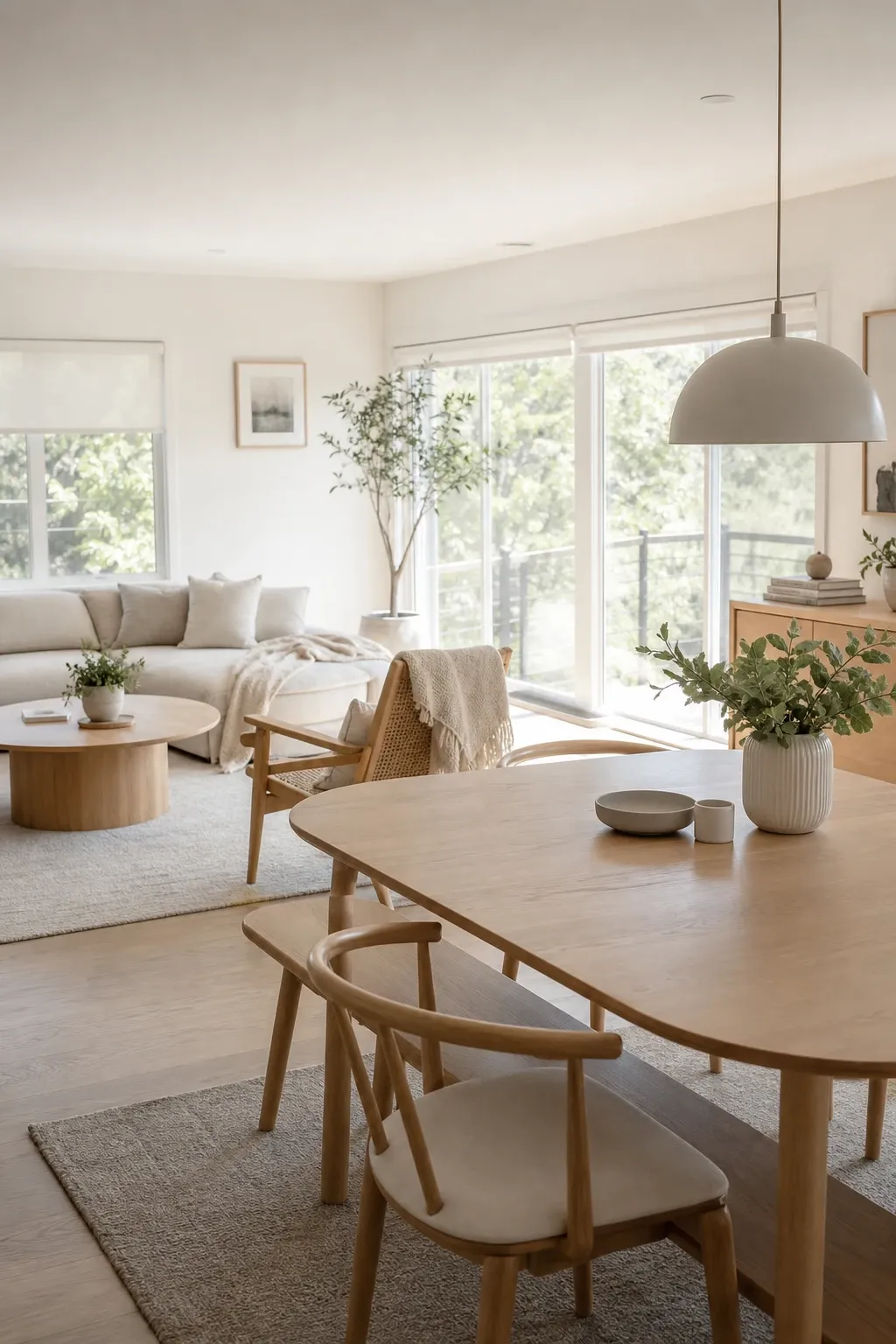 scandinavian simple in a living room
