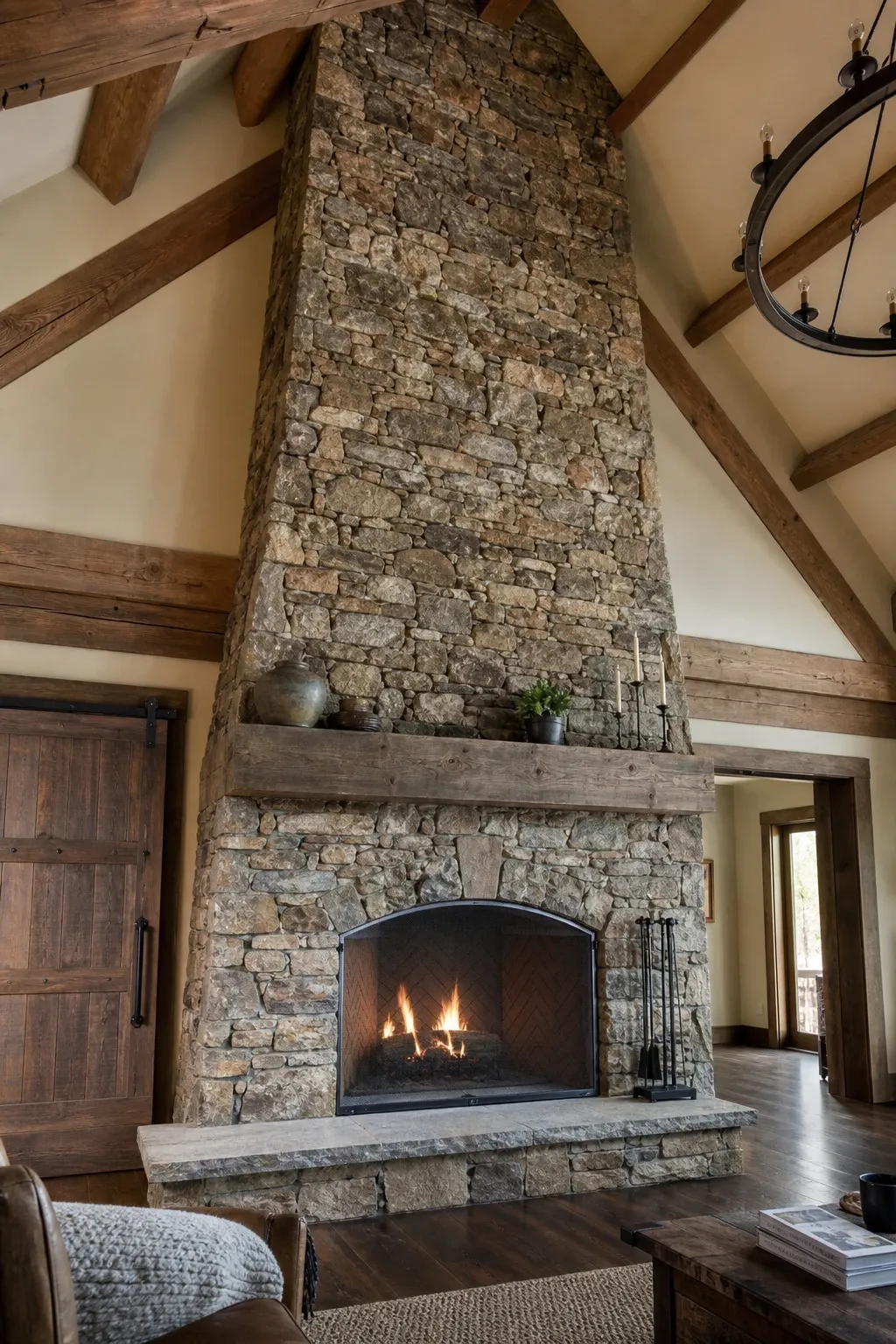 black painted brick in a living room