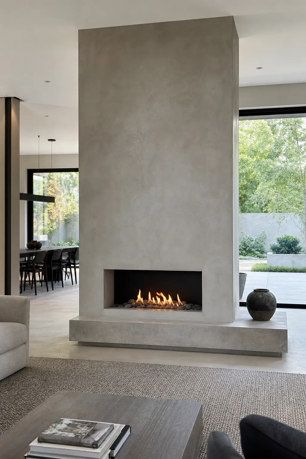 tv above the fireplace in a living room