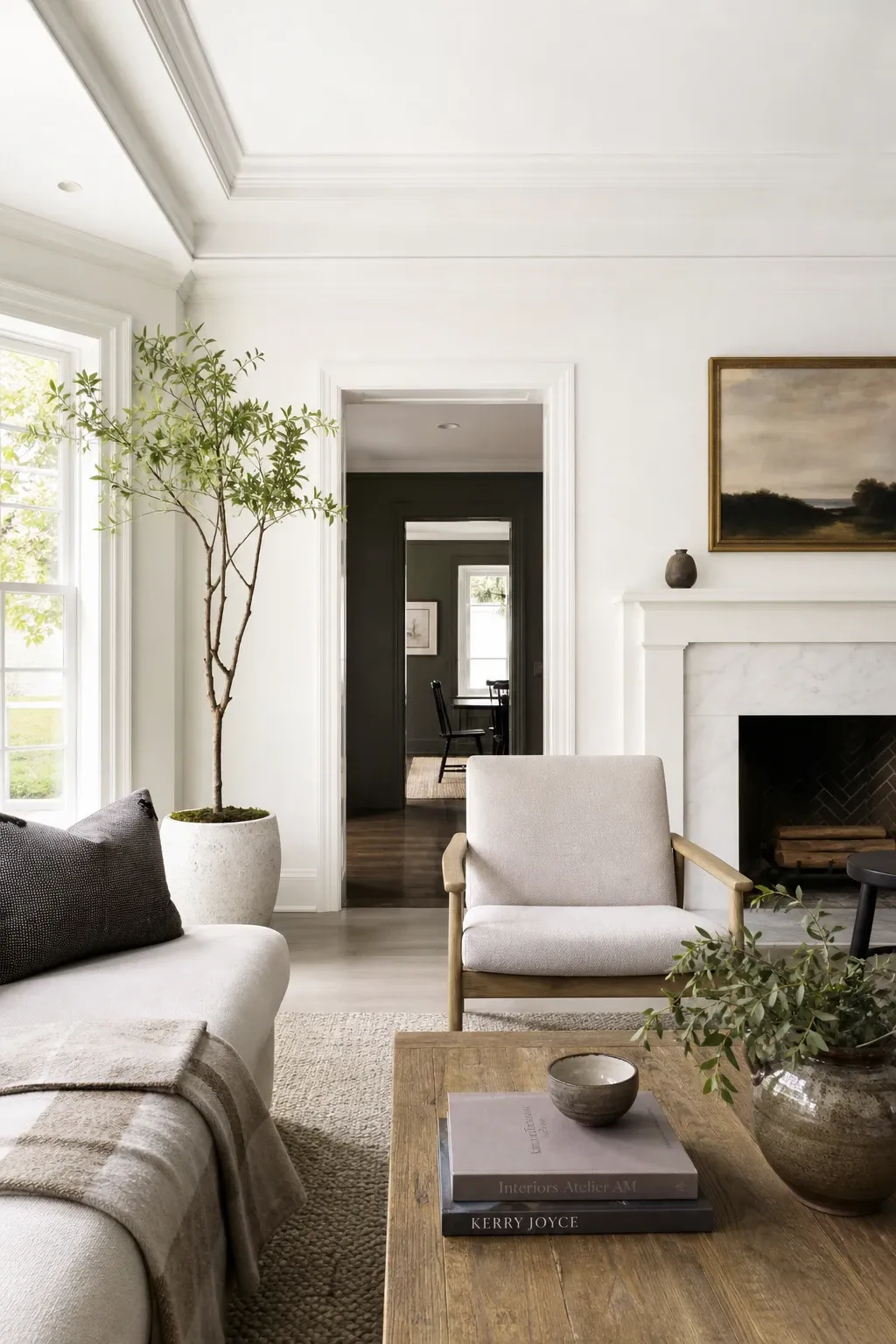 classic black in a living room