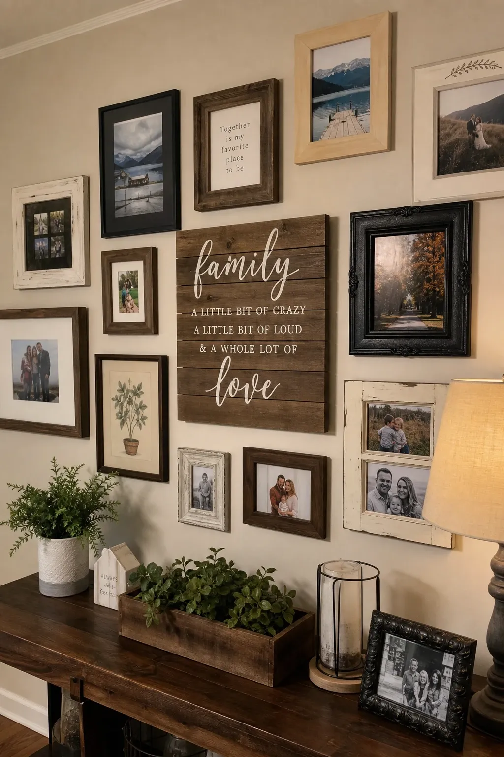 clock as wall decor in a living room