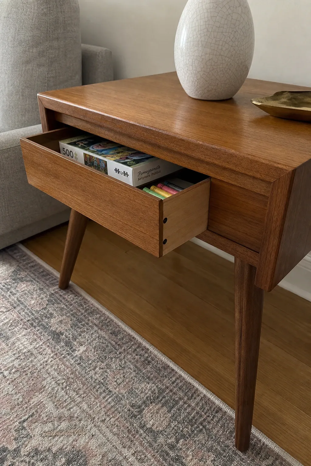 cabinet with doors in a living room