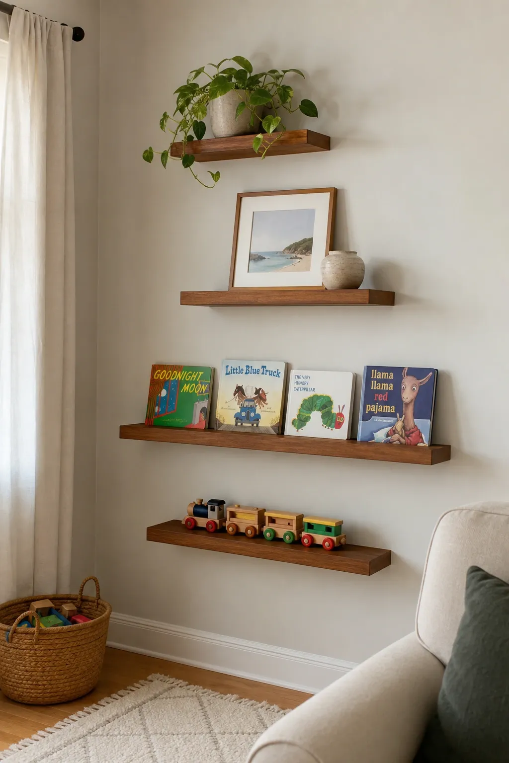 rolling cart in a living room