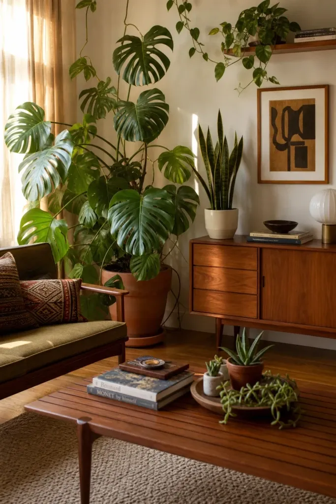 bringing the outdoors in with biophilic elements in a living room