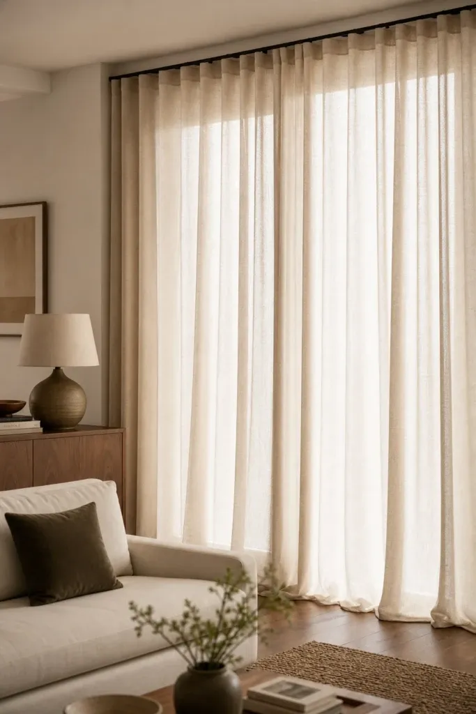 curtains that go floor to ceiling in a living room