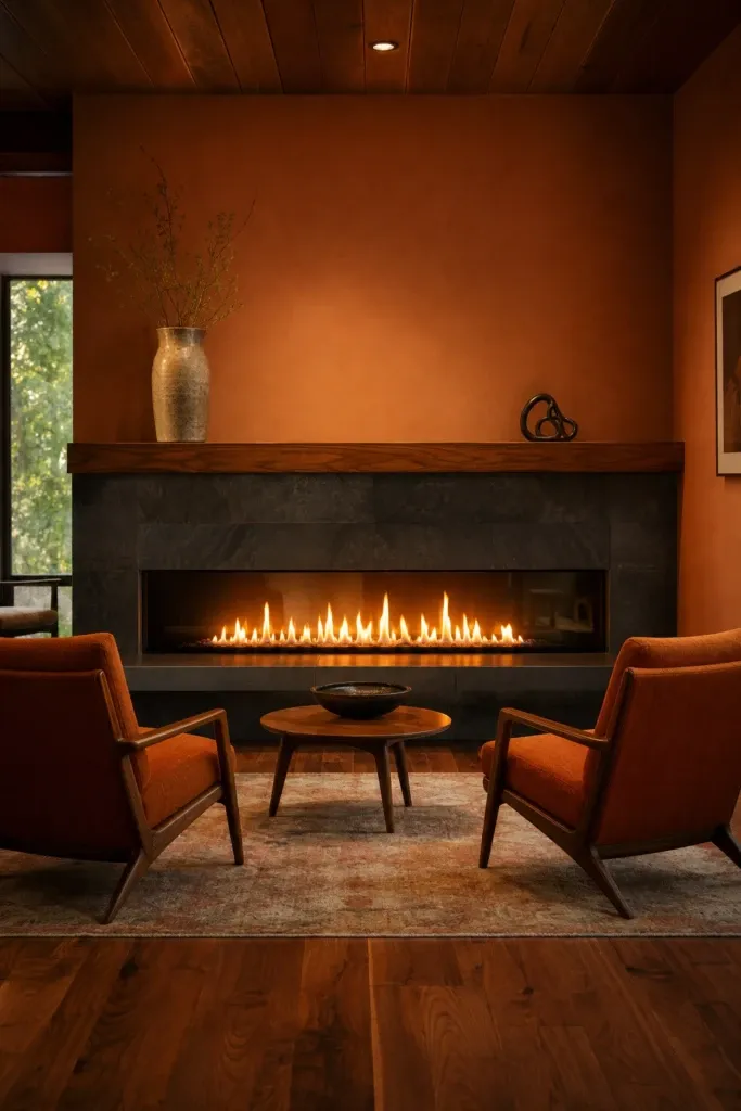 the fireplace wall as a design centerpiece in a living room