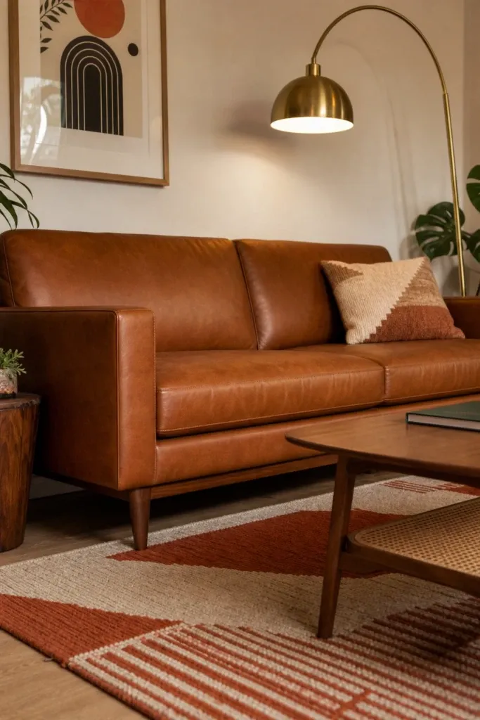 the low-profile sofa as a room anchor in a living room