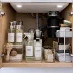 Under-Sink Organization Ideas That Fix the Cabinet Chaos battery-powered cabinet light