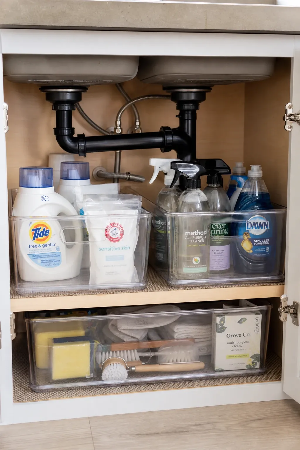 clear storage bins