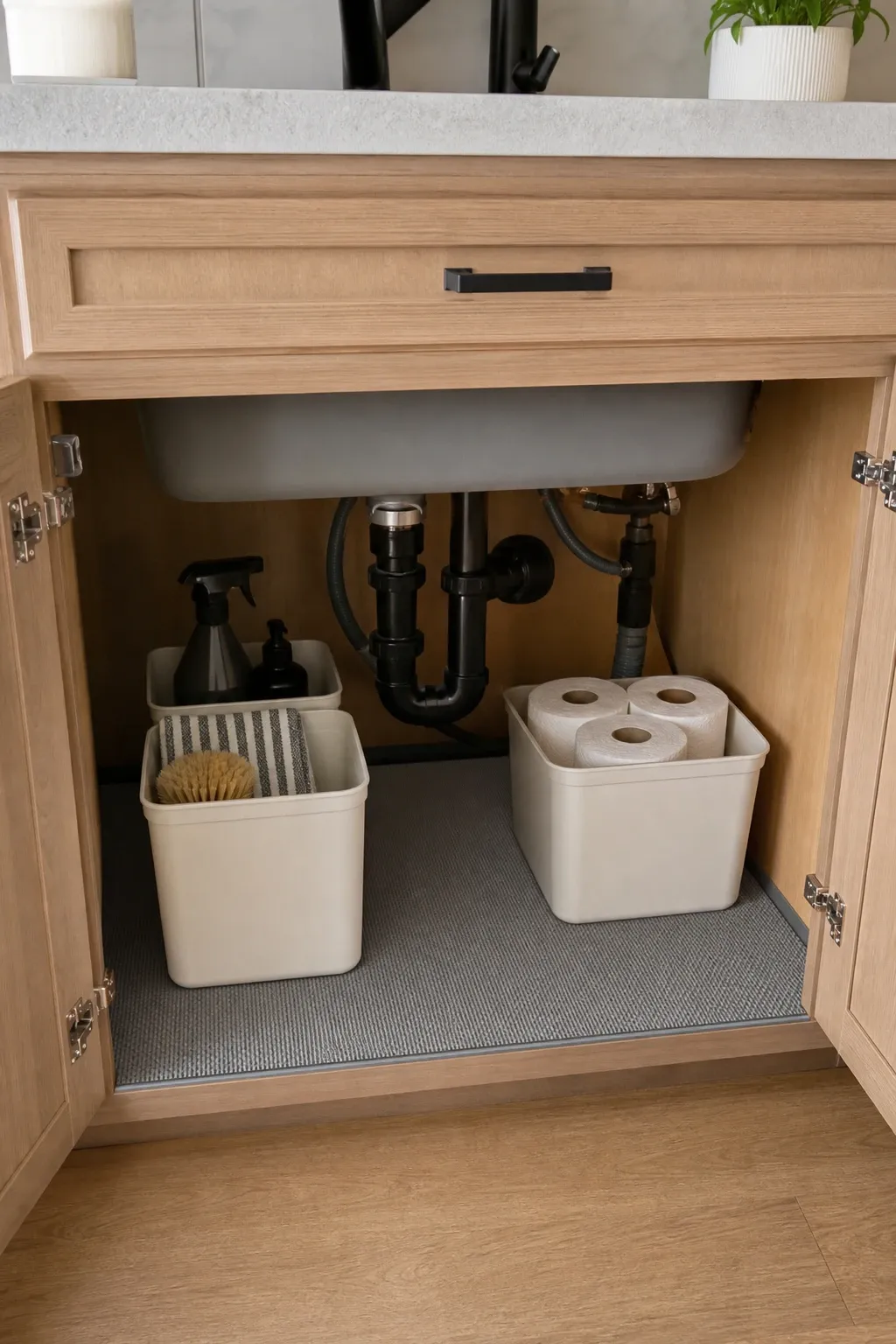 water-resistant cabinet mat