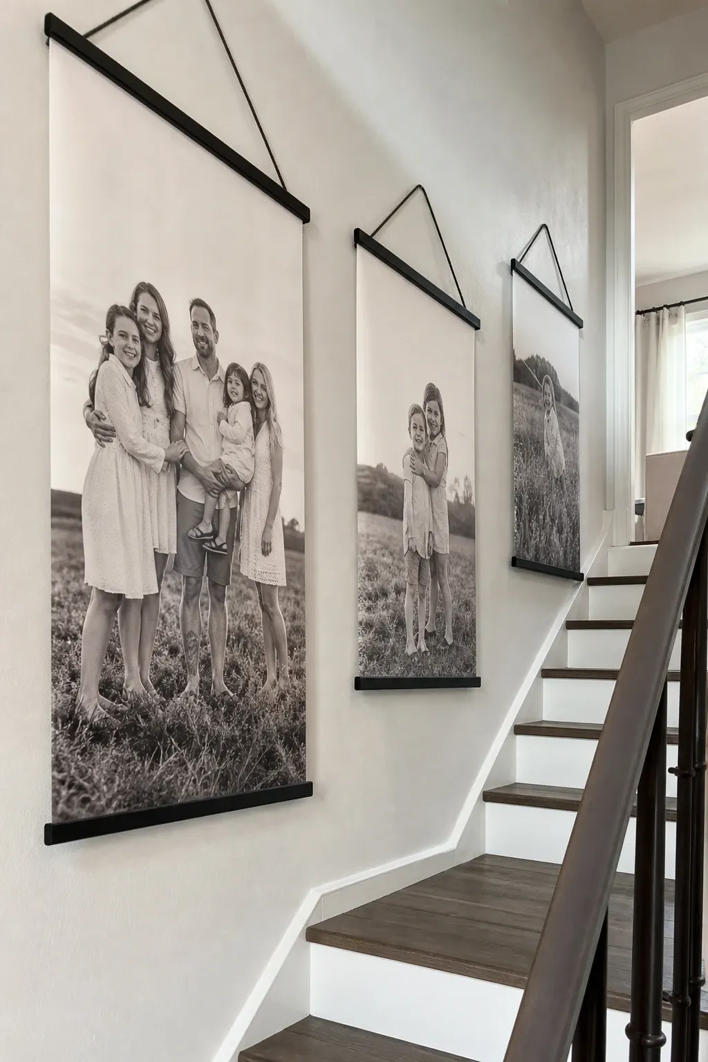 painted accent wall or mural in a stairs