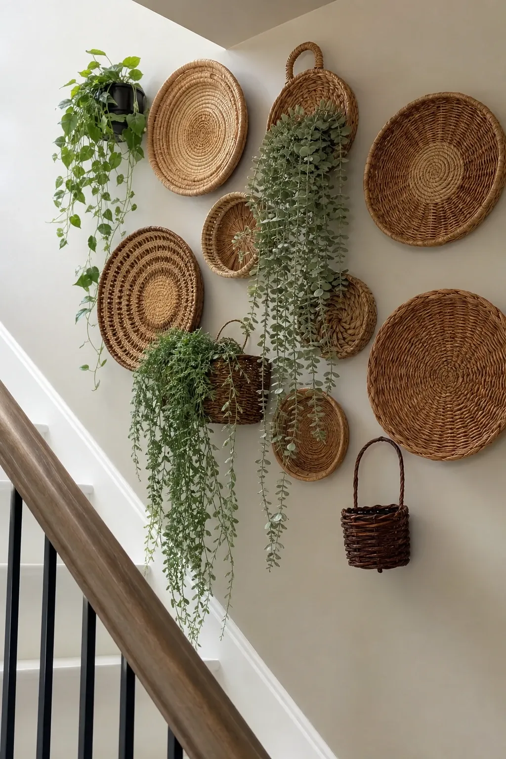 wainscoting or board and batten in a stairs