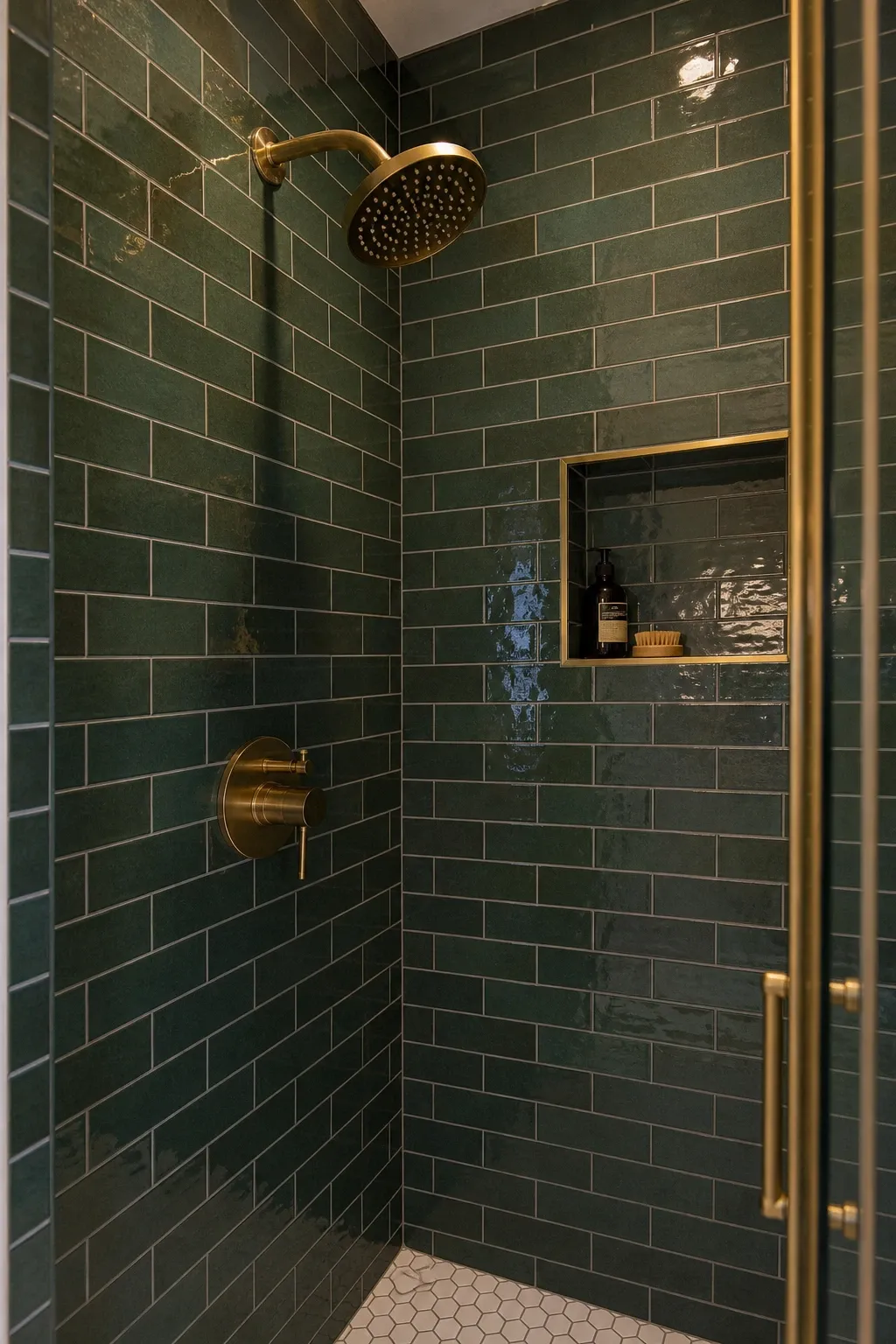 green subway tiles