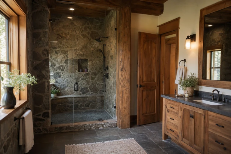 15 Rustic Walk-In Shower Ideas for a Timeless Bathroom Retreat