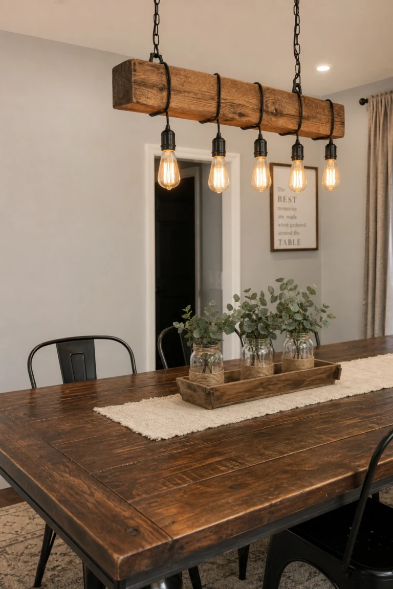 Illuminating Charm: 16 Farmhouse Dining Room Lighting Ideas