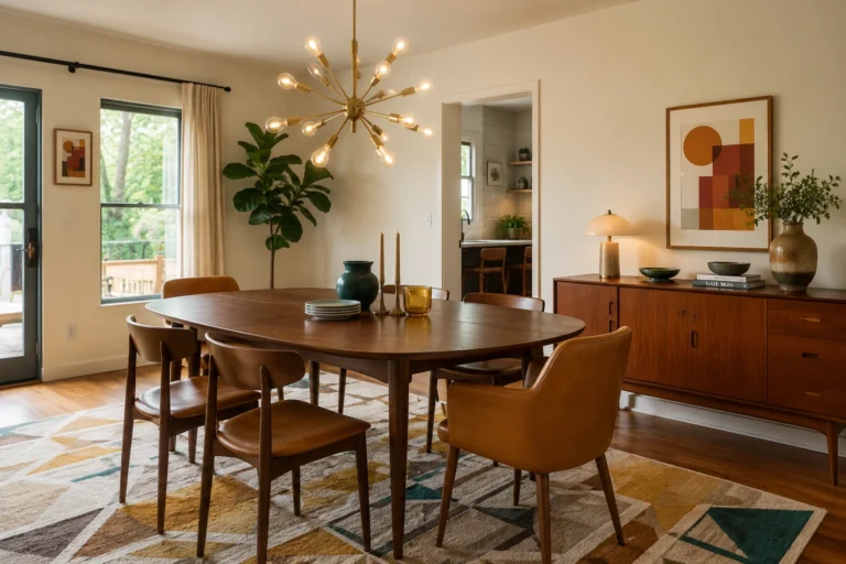 Mid-Century Modern Dining Room Ideas That Actually Feel Lived In