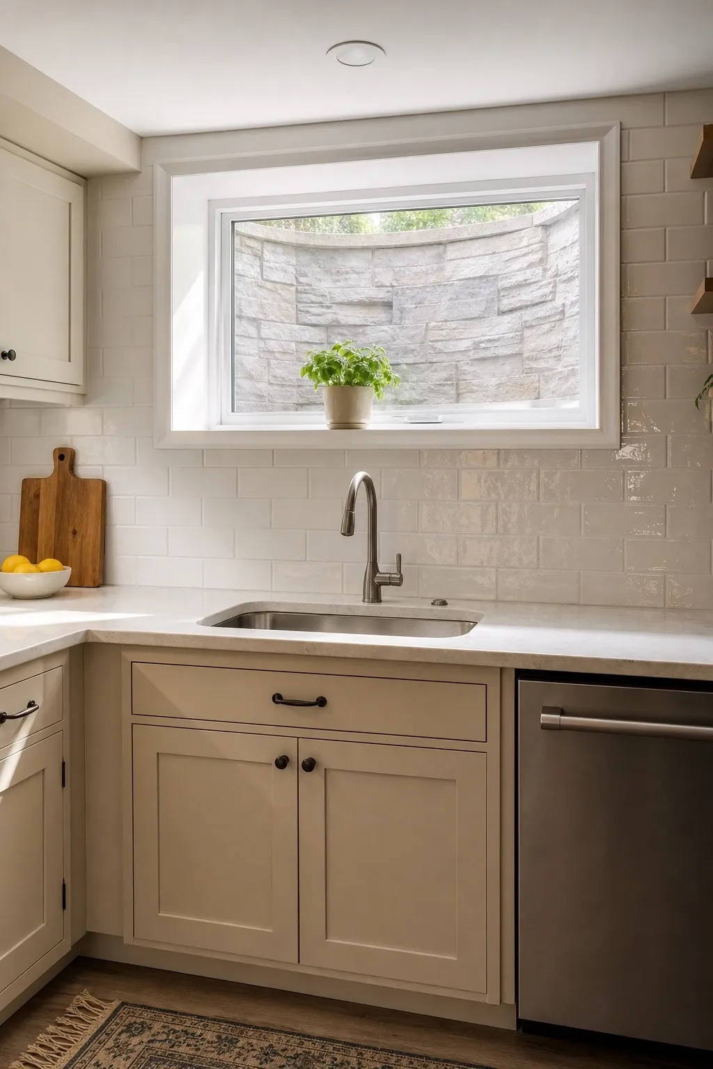 light wells and window wells done right in a kitchen