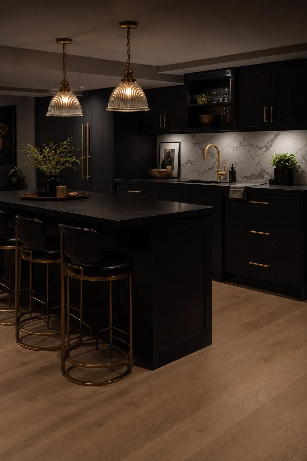 the moody dark kitchen