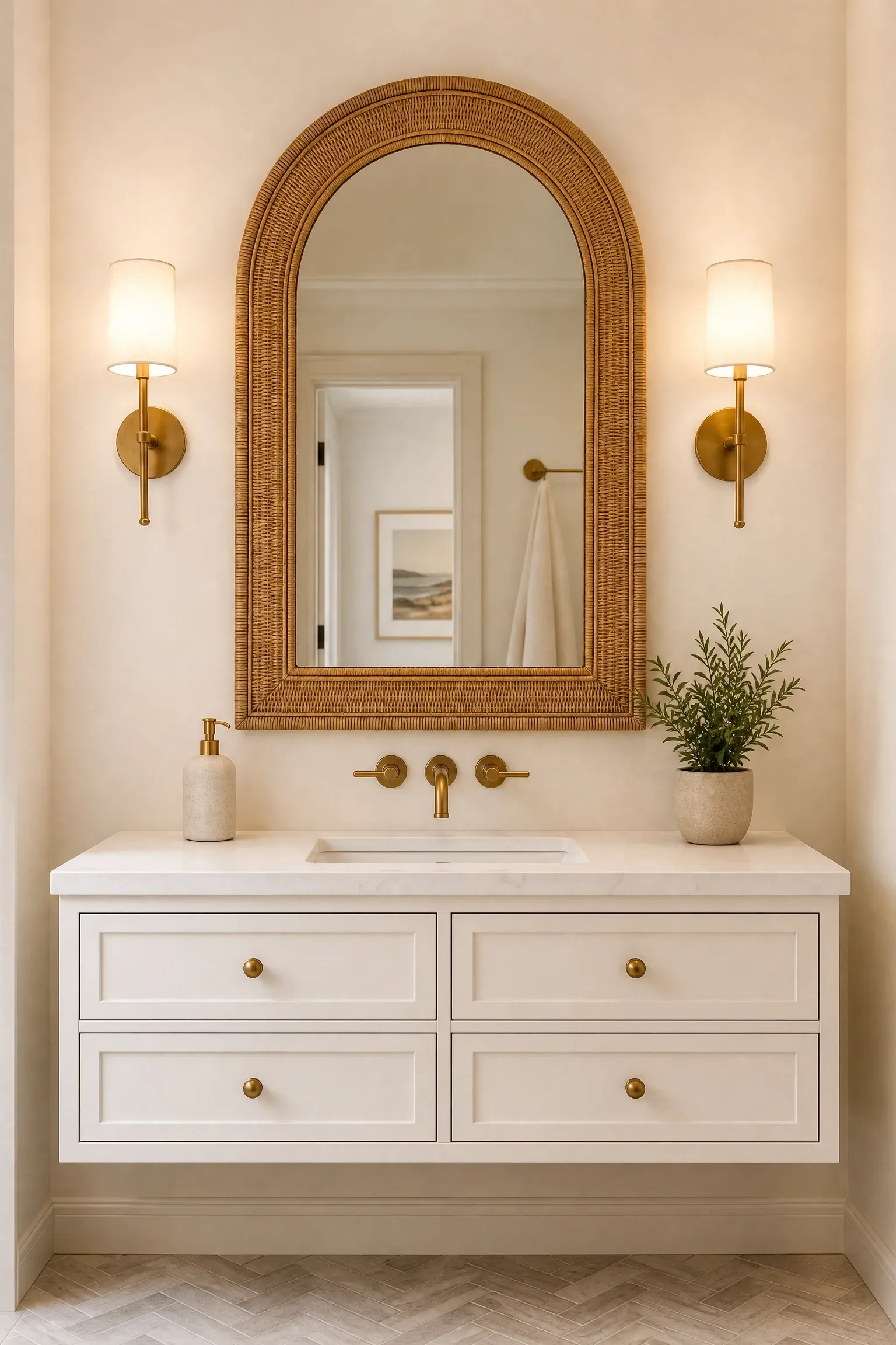 frame or replace your mirror in a bathroom