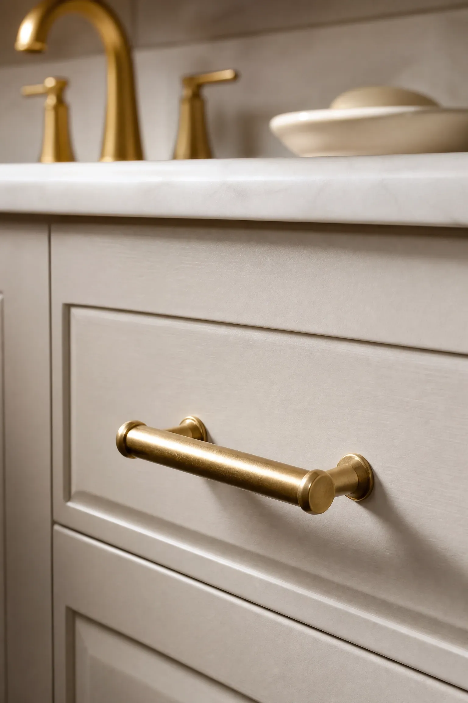 upgrade your vanity hardware in a bathroom