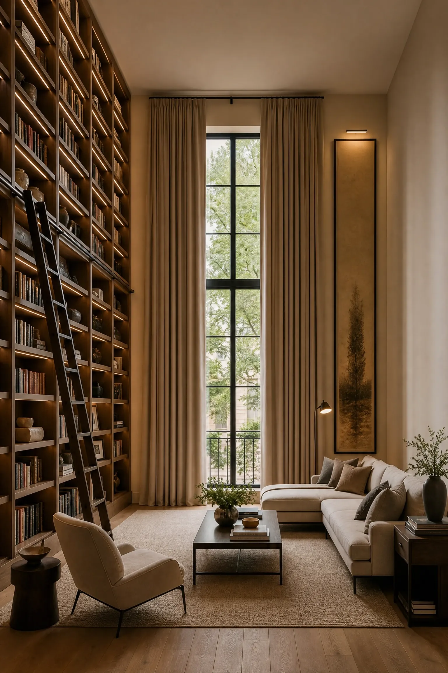 think vertically to make rooms feel taller