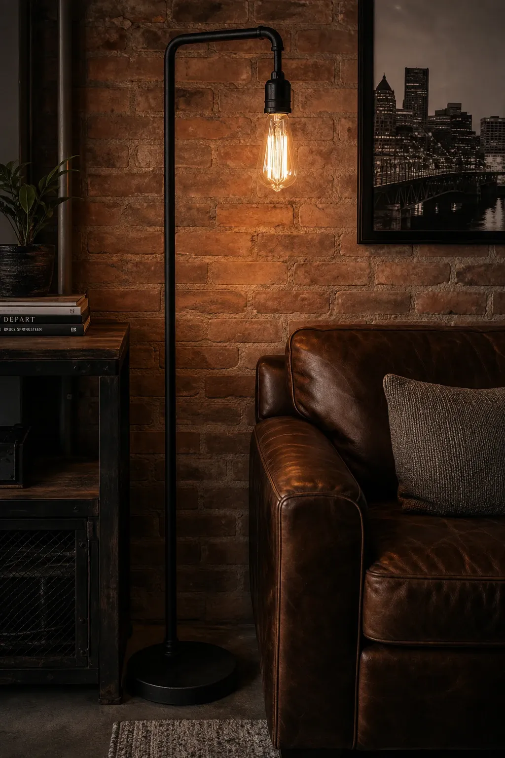 pharmacy or apothecary lamp in a living room