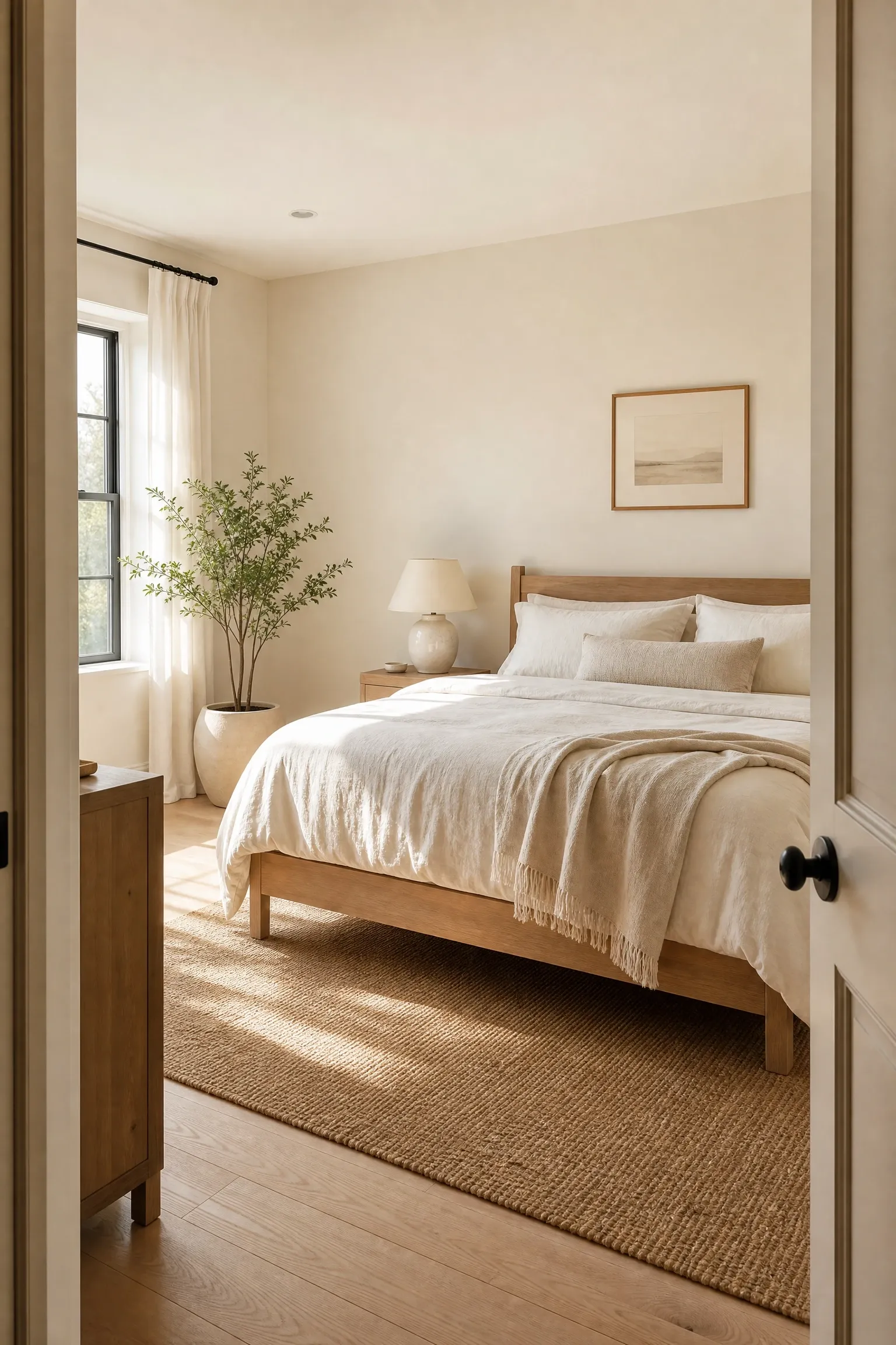 go all-in on a warm white palette