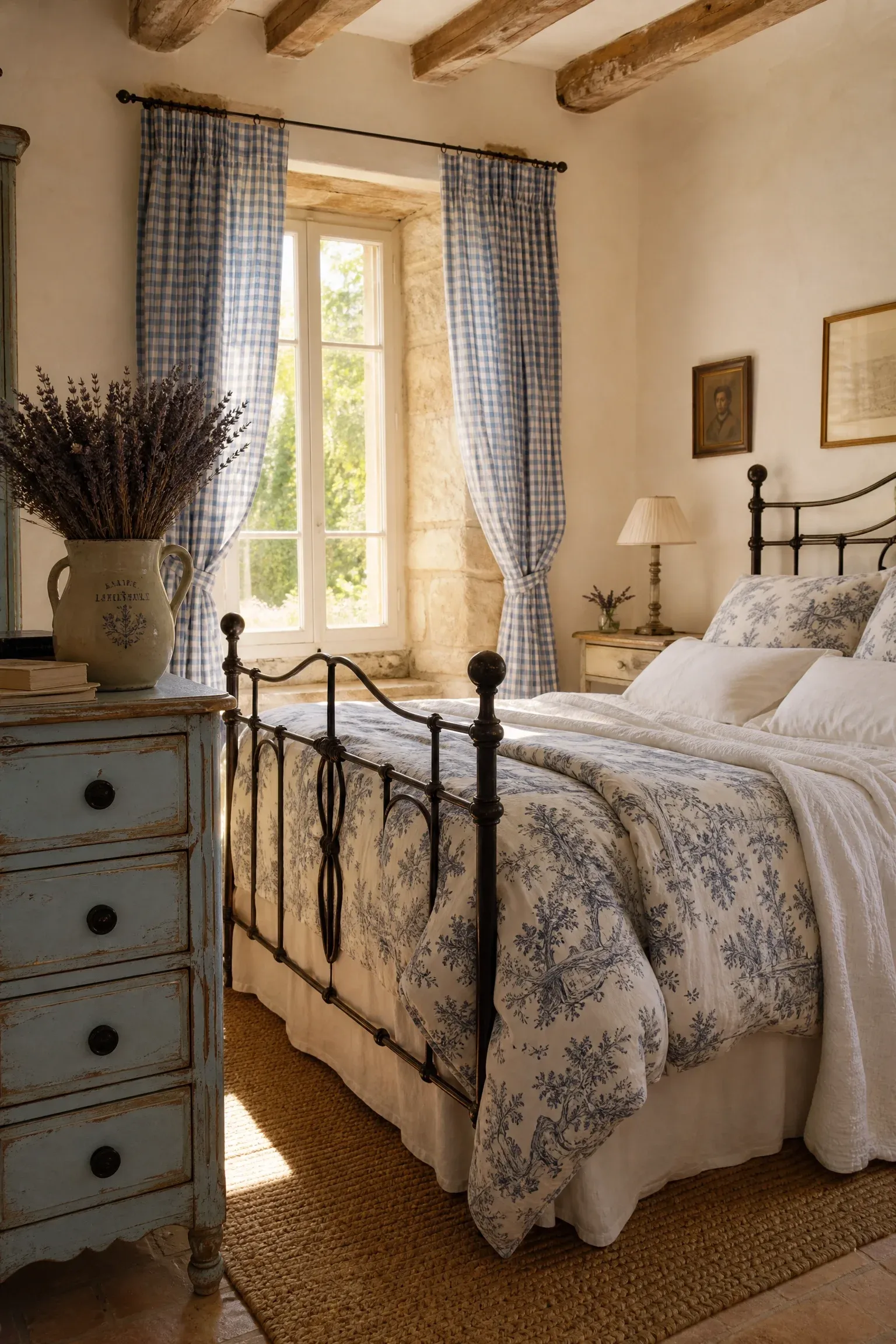 french country farmhouse bedroom